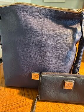 Dooney & Bourke Navy Pebbled Leather Crossbody with Wallet